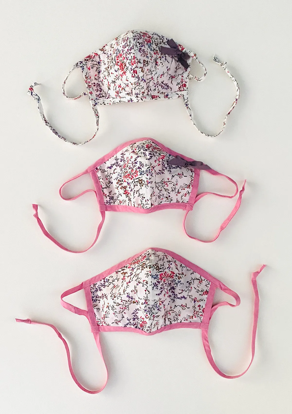 "Be Safe. Be Kind" Printed Heirloom Mask, Adjustable - Ivory Cherry Blossom