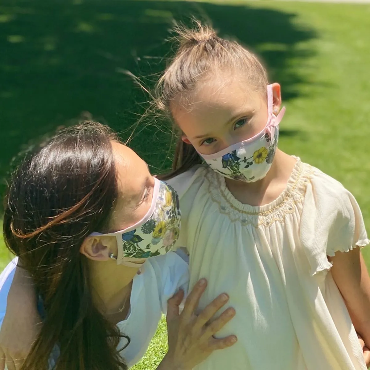 "Be Safe. Be Kind" Printed Heirloom Mask, Adjustable - Lavender Wildflower