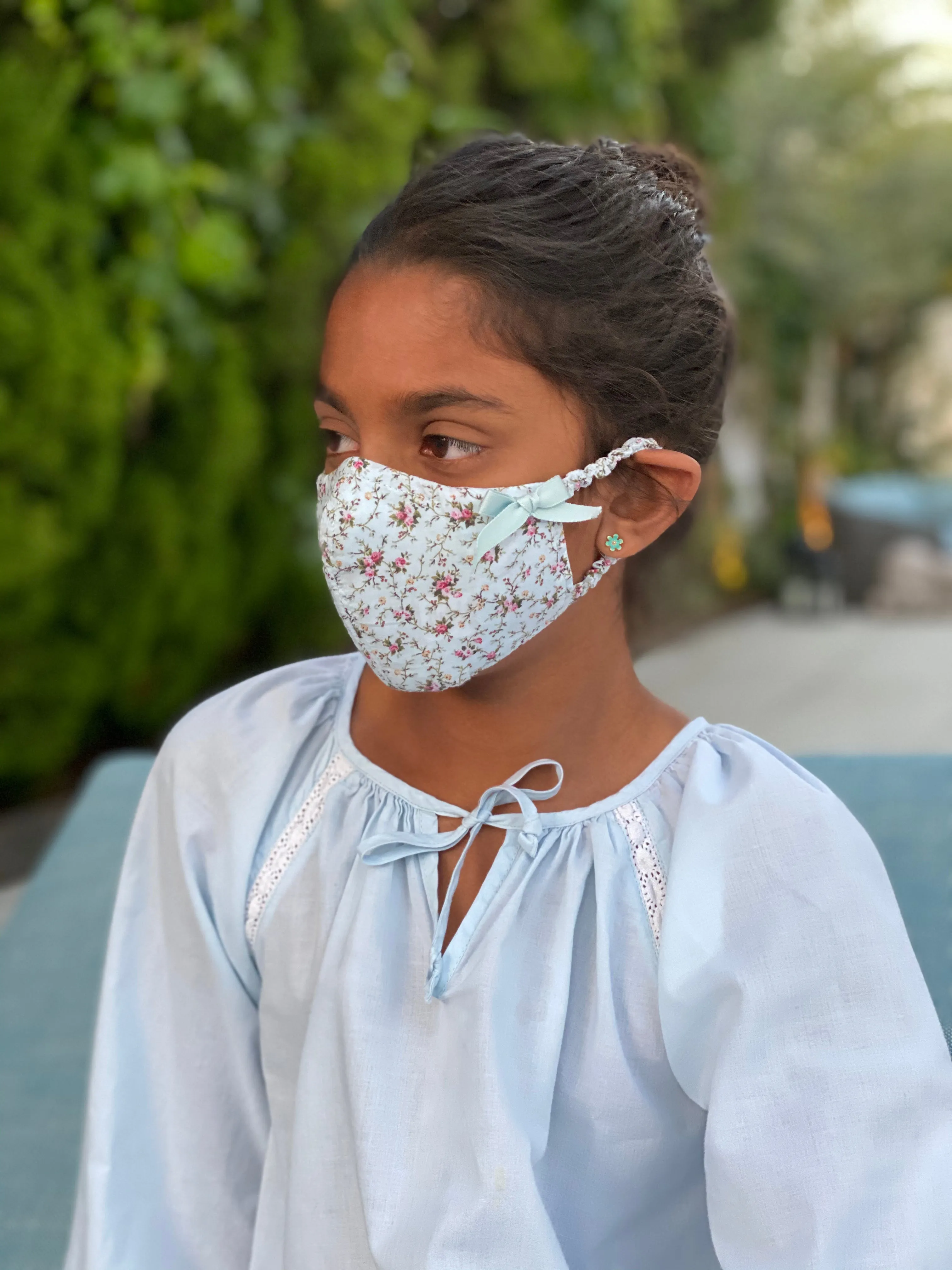 "Be Safe. Be Kind" Printed Heirloom Mask - Autumn Blossoms