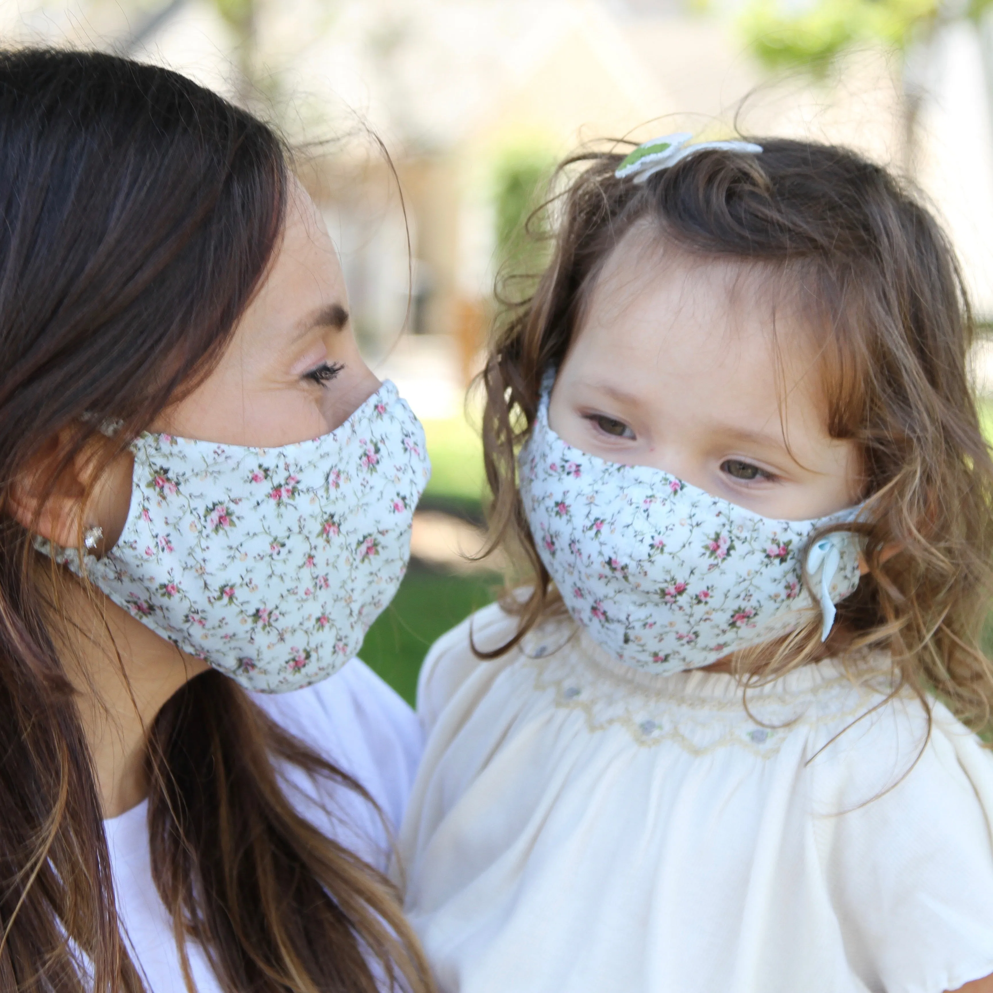 "Be Safe. Be Kind" Printed Heirloom Mask - Autumn Blossoms