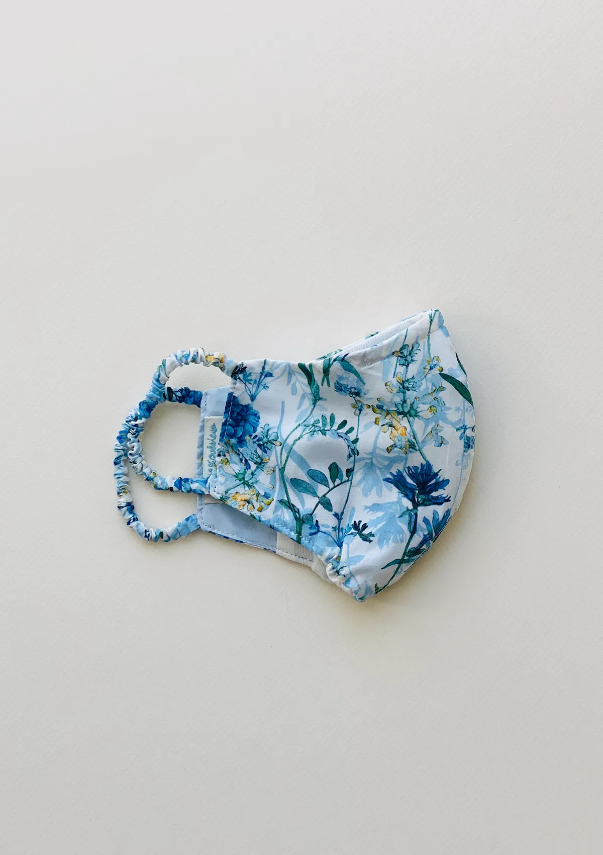 "Be Safe. Be Kind" Printed Heirloom Mask - Blue Wildflower