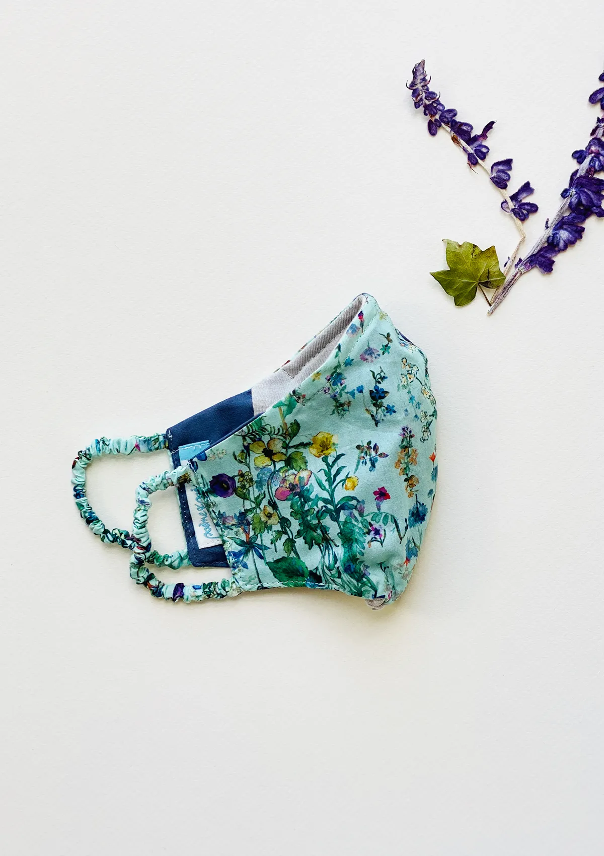 "Be Safe. Be Kind" Printed Heirloom Mask - Botanical Garden, Mint