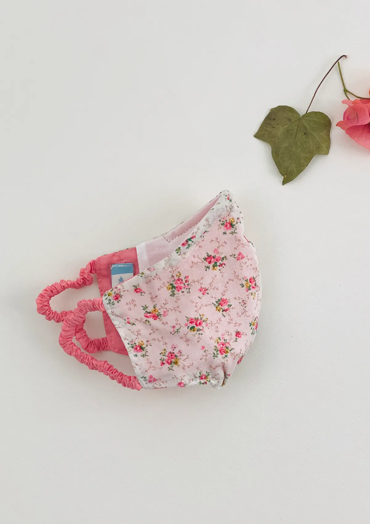 "Be Safe. Be Kind" Printed Heirloom Mask - Coral Rose Garden