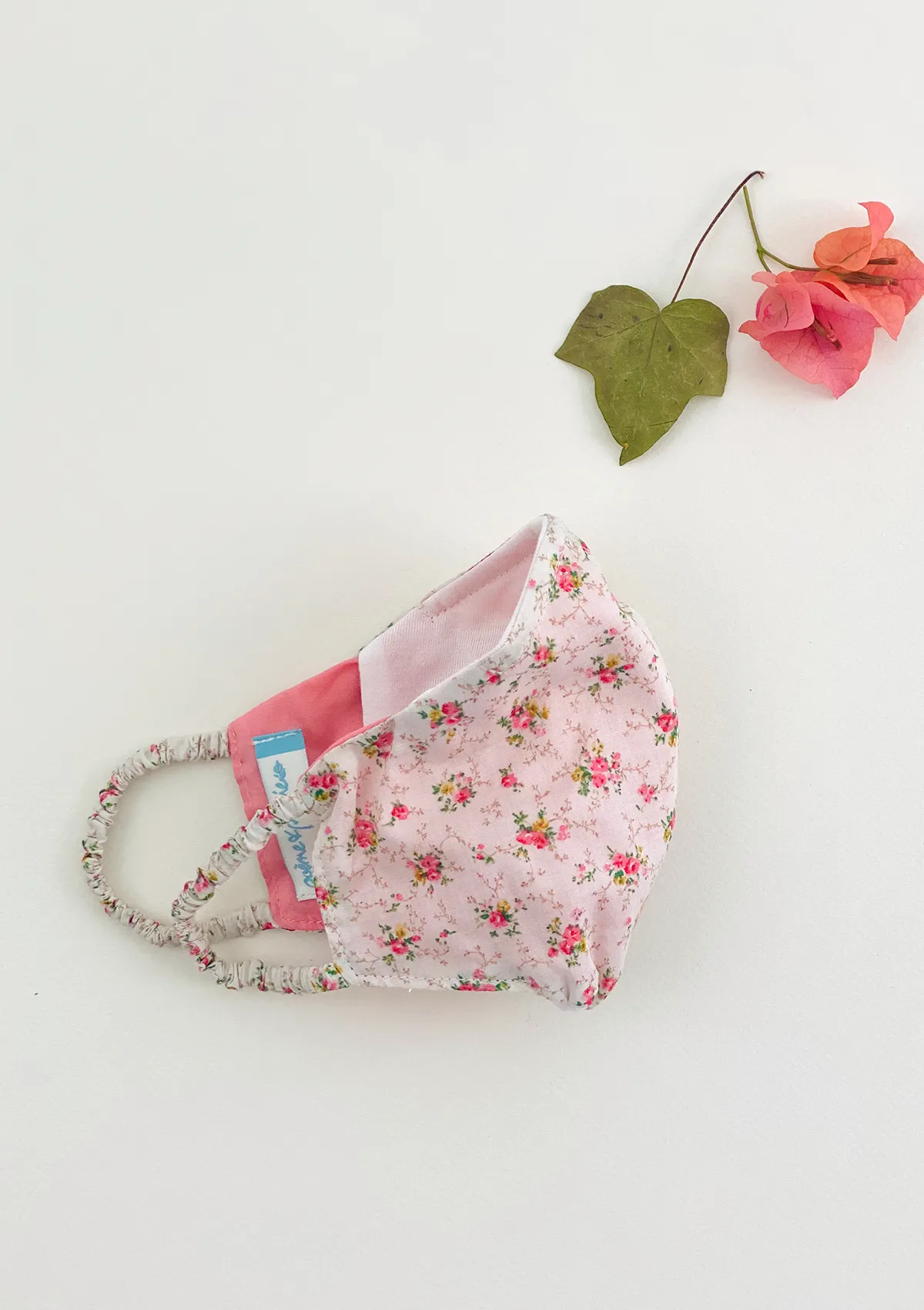 "Be Safe. Be Kind" Printed Heirloom Mask - Coral Rose Garden