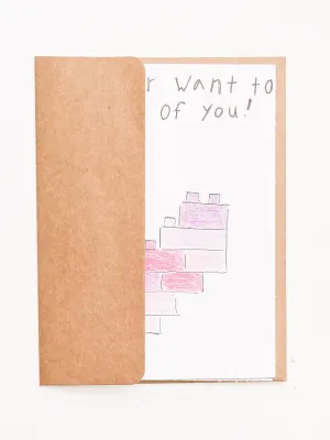 "Never Lego" Valentine's Day Card