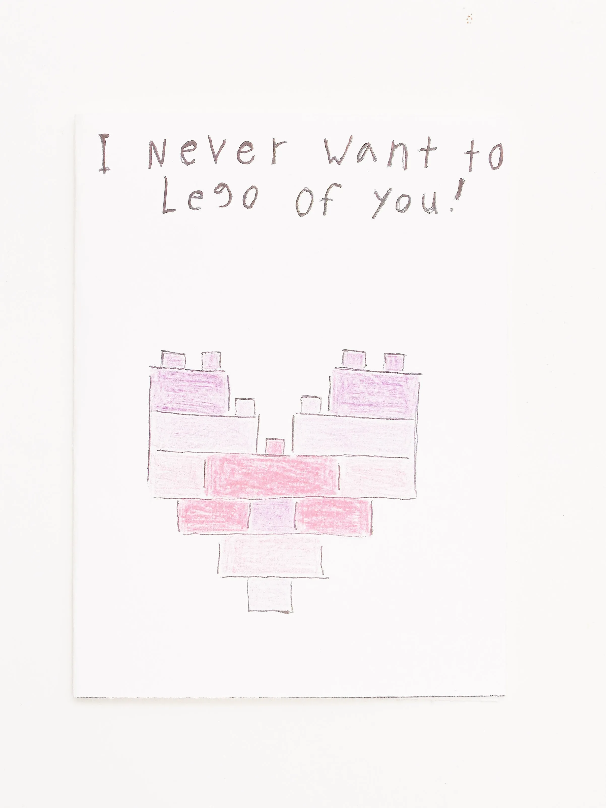 "Never Lego" Valentine's Day Card