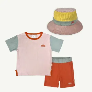 Rad Kid Twinset and Bucket Hat - Hibiscus