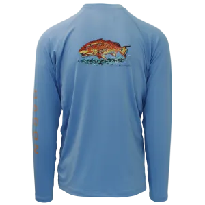 Redfish Sun Shirt Blue Wave