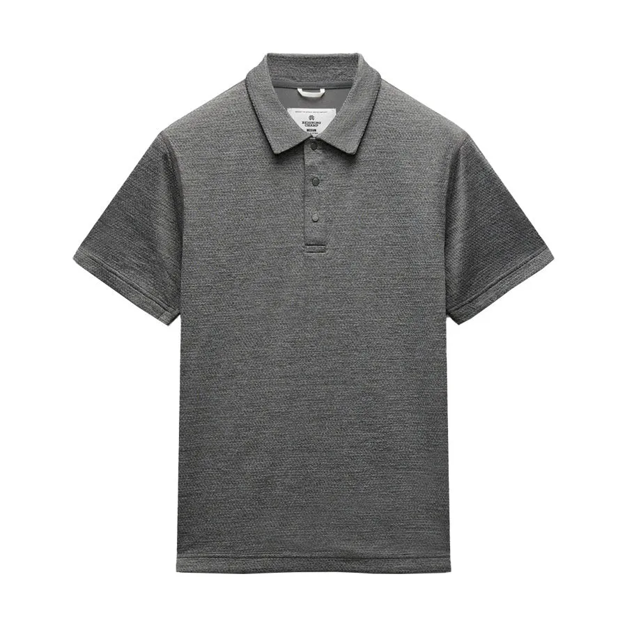 Reigning Champ Solotex Mesh Tiebreak Polo H.Carbon