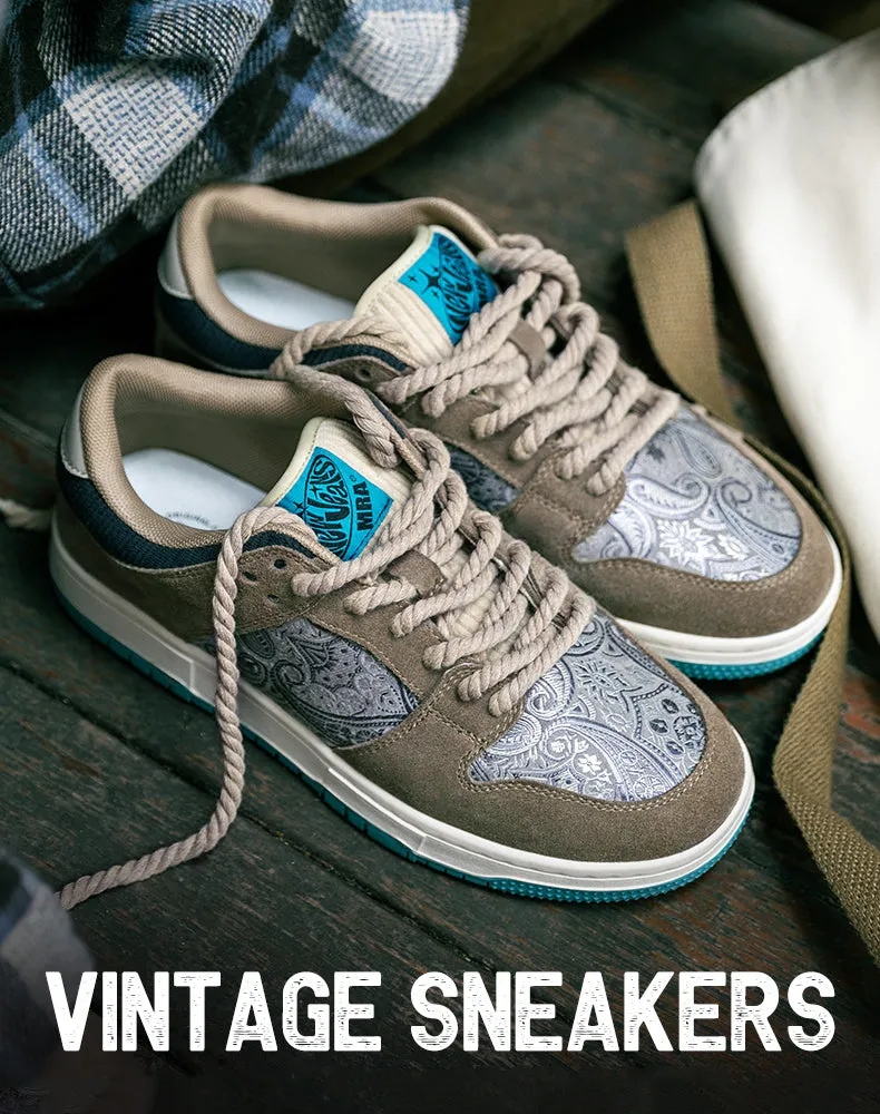 Retro Silk Road Secret Cashew Flower Men's Casual Shoes
