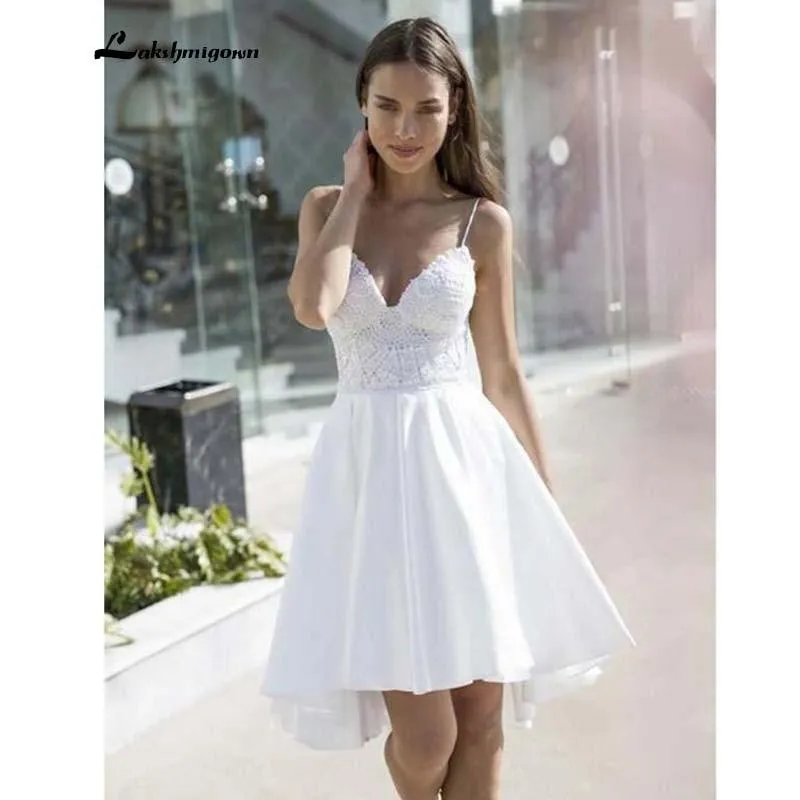 Roycebridal Beach Wedding Dresses Sexy Spaghetti Straps Backless