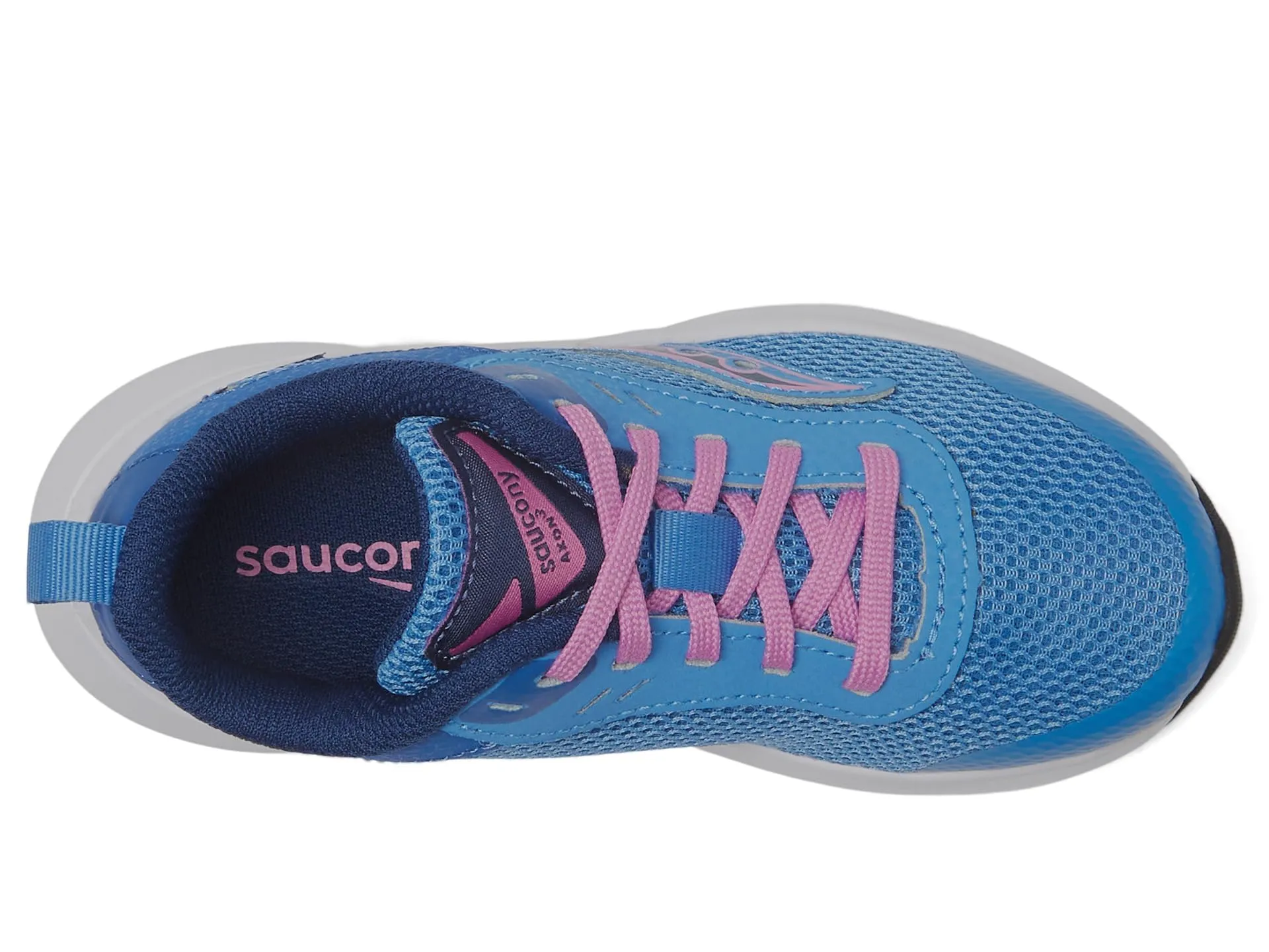 Saucony Axon 3 Sneaker, BLUELIGHT/Grape, 3 US Unisex Big Kid