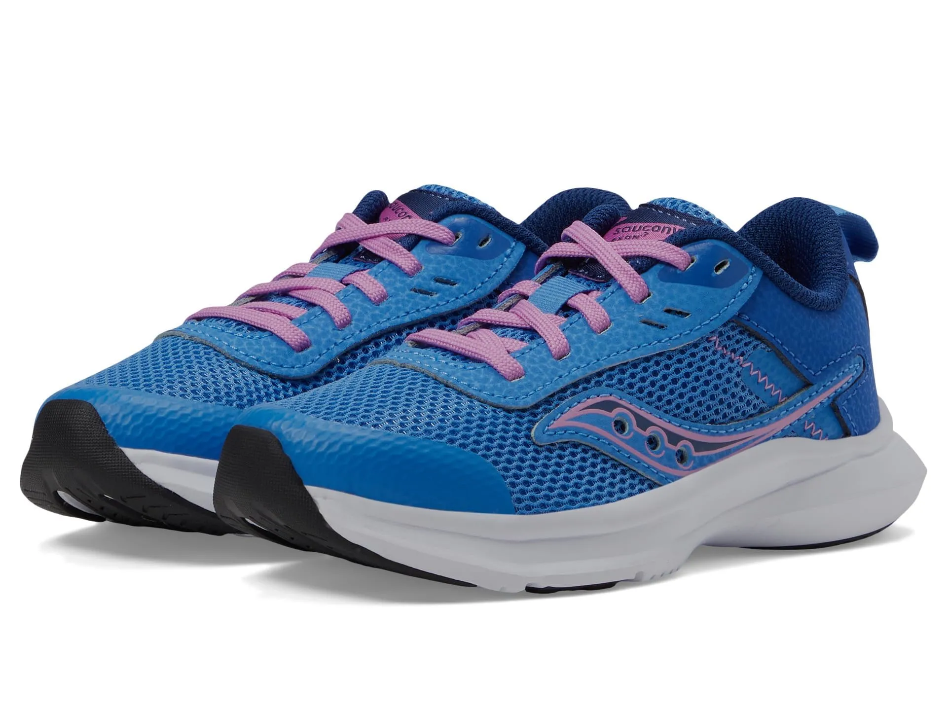 Saucony Axon 3 Sneaker, BLUELIGHT/Grape, 3 US Unisex Big Kid