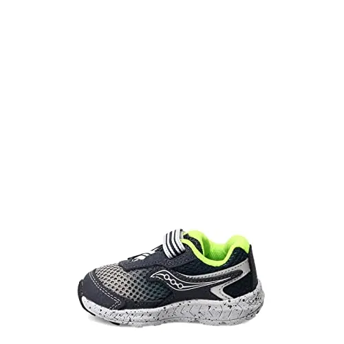 Saucony Ride 10 JR Sneaker, Navy/Green, 8 US Unisex Little Kid
