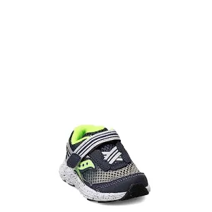 Saucony Ride 10 JR Sneaker, Navy/Green, 8 US Unisex Little Kid