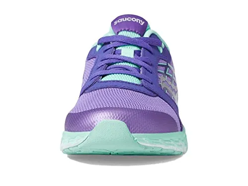Saucony Wind 2.0 Running Shoe, Purple/Turq, 13.5 US Unisex Big Kid