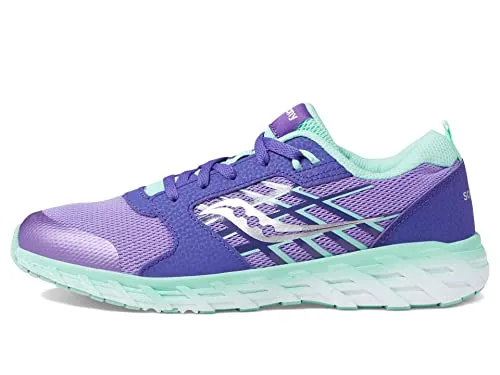 Saucony Wind 2.0 Running Shoe, Purple/Turq, 13.5 US Unisex Big Kid