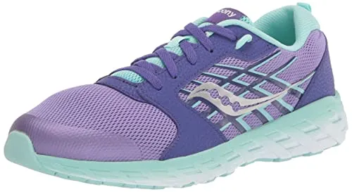 Saucony Wind 2.0 Running Shoe, Purple/Turq, 13.5 US Unisex Big Kid