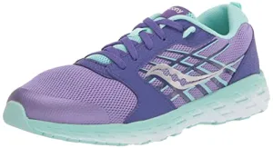 Saucony Wind 2.0 Running Shoe, Purple/Turq, 13.5 US Unisex Big Kid