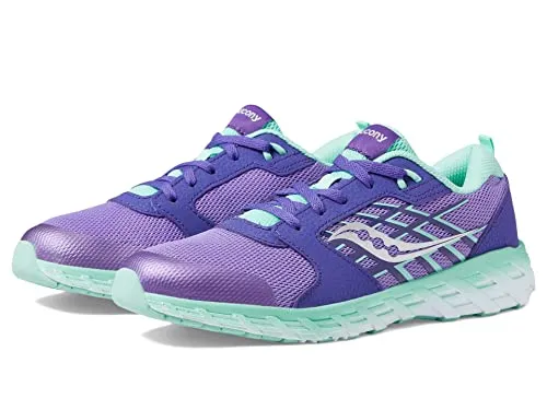 Saucony Wind 2.0 Running Shoe, Purple/Turq, 13.5 US Unisex Big Kid