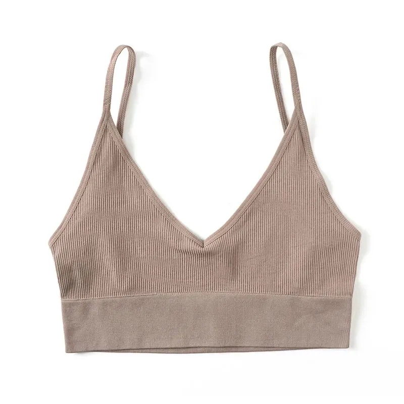 Sexy Low Back Top Backless Bra Women Seamless Bralette - Comfort Wireless, Unlined, in Black, White