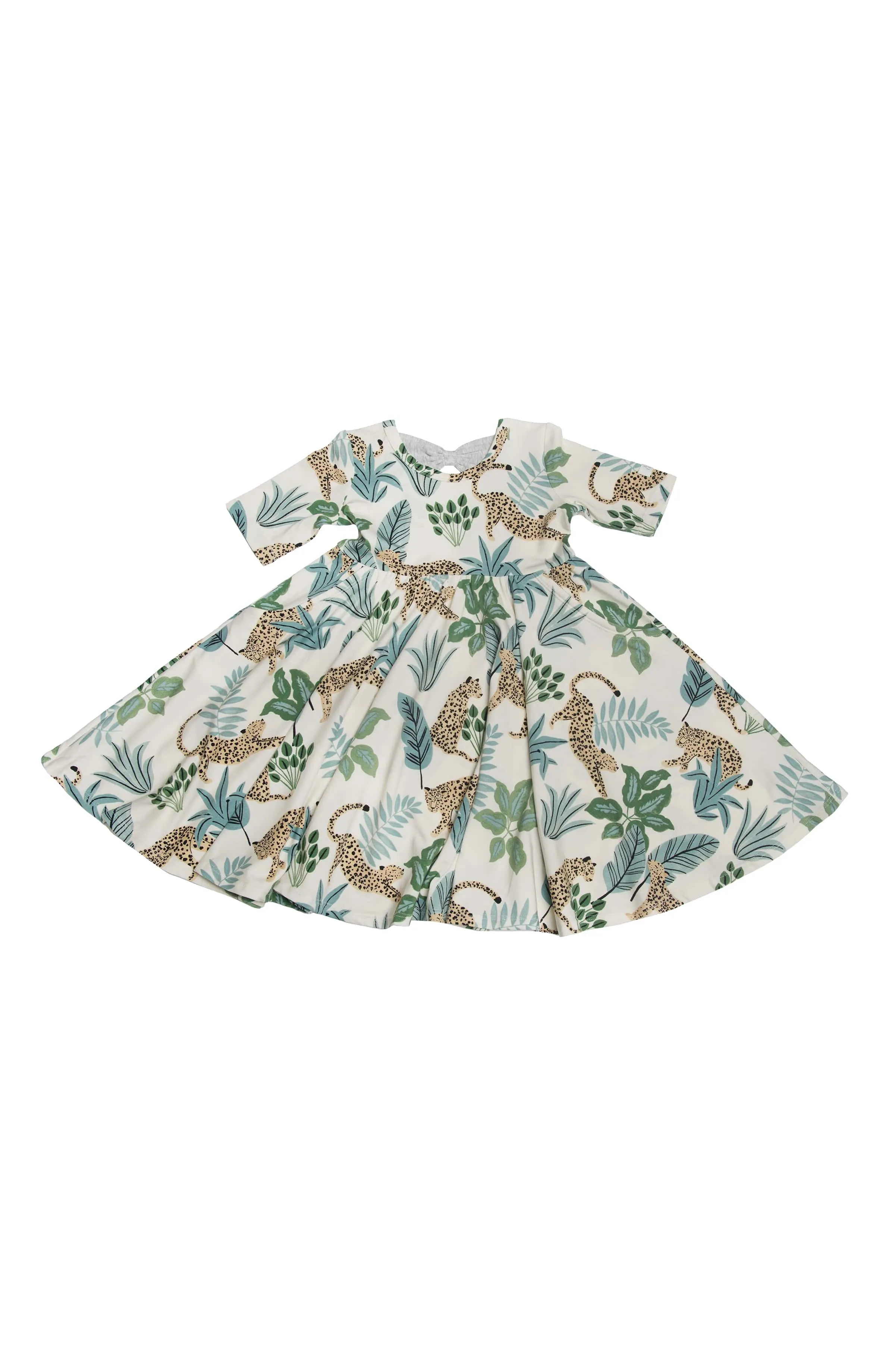 Short Sleeve Skater Dress - Tropical Jungle