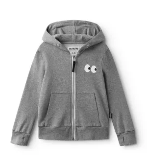SIDE EYE ZIP HOODIE HEATHER GREY