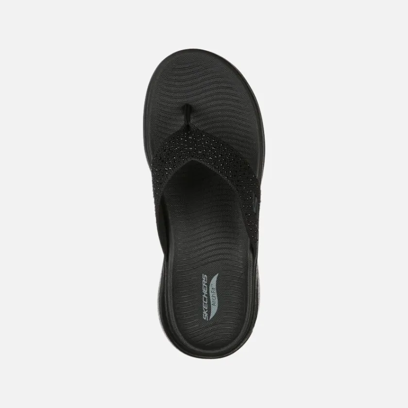 Skechers Go Walk Arch Fit -Dazzle Women's Slide -Black