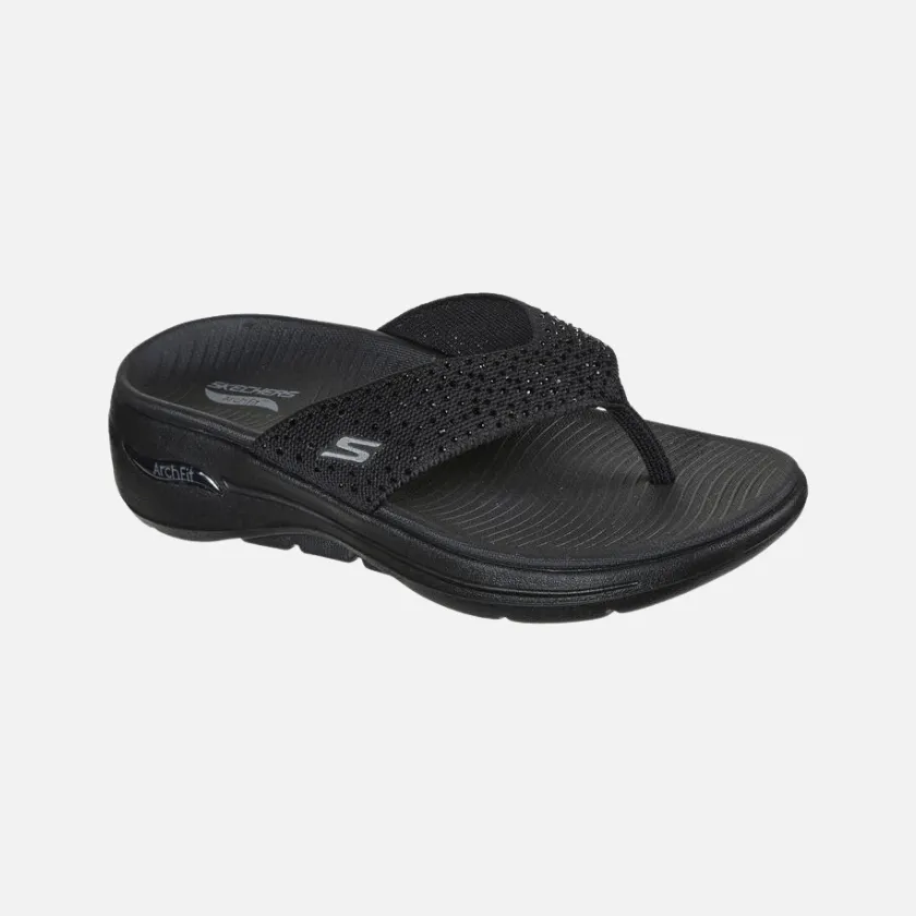 Skechers Go Walk Arch Fit -Dazzle Women's Slide -Black