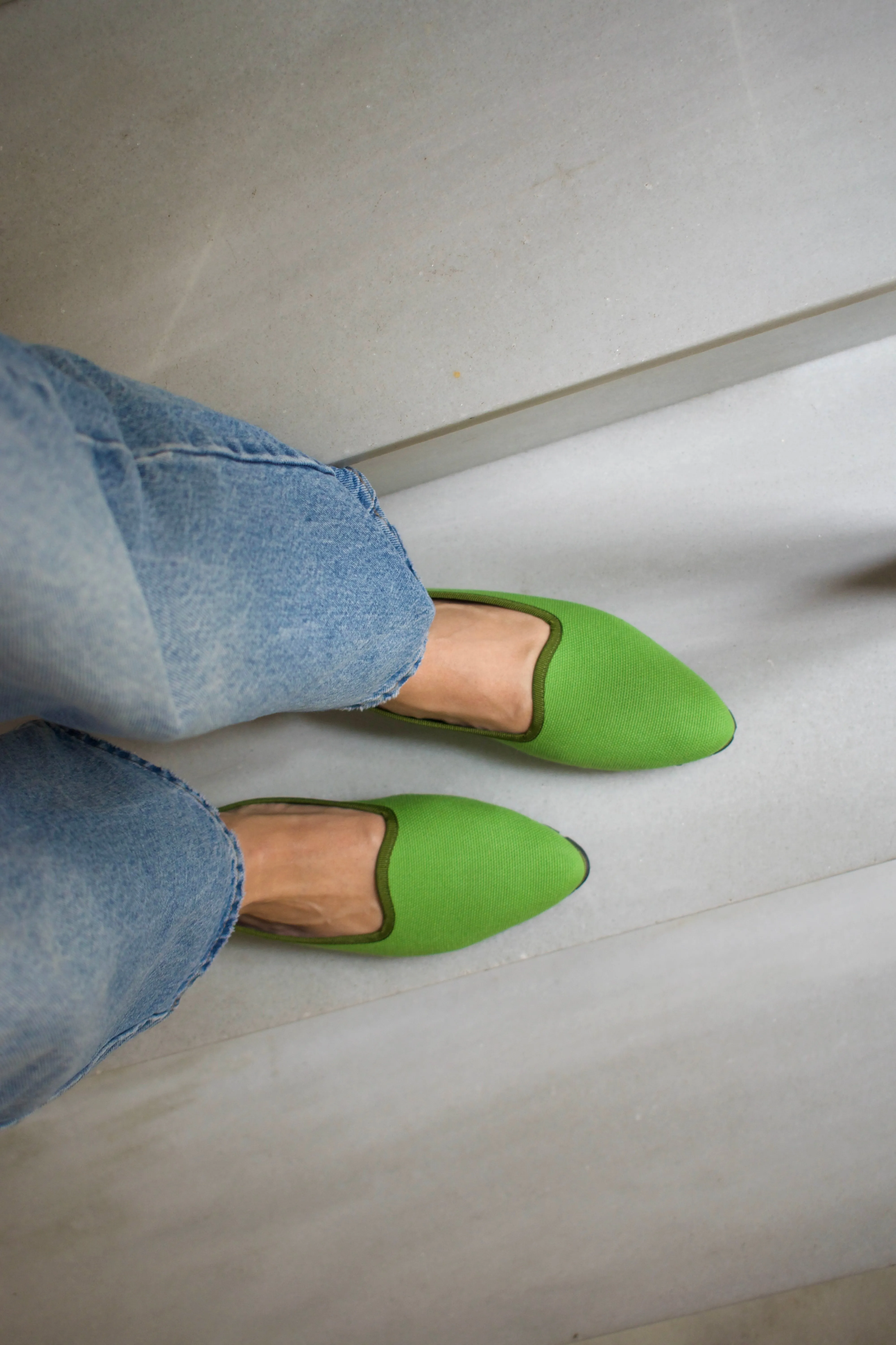 Slippers Lona Verde