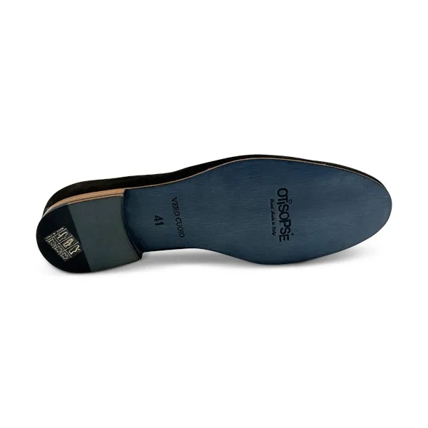 Slippers testa di moro in camoscio