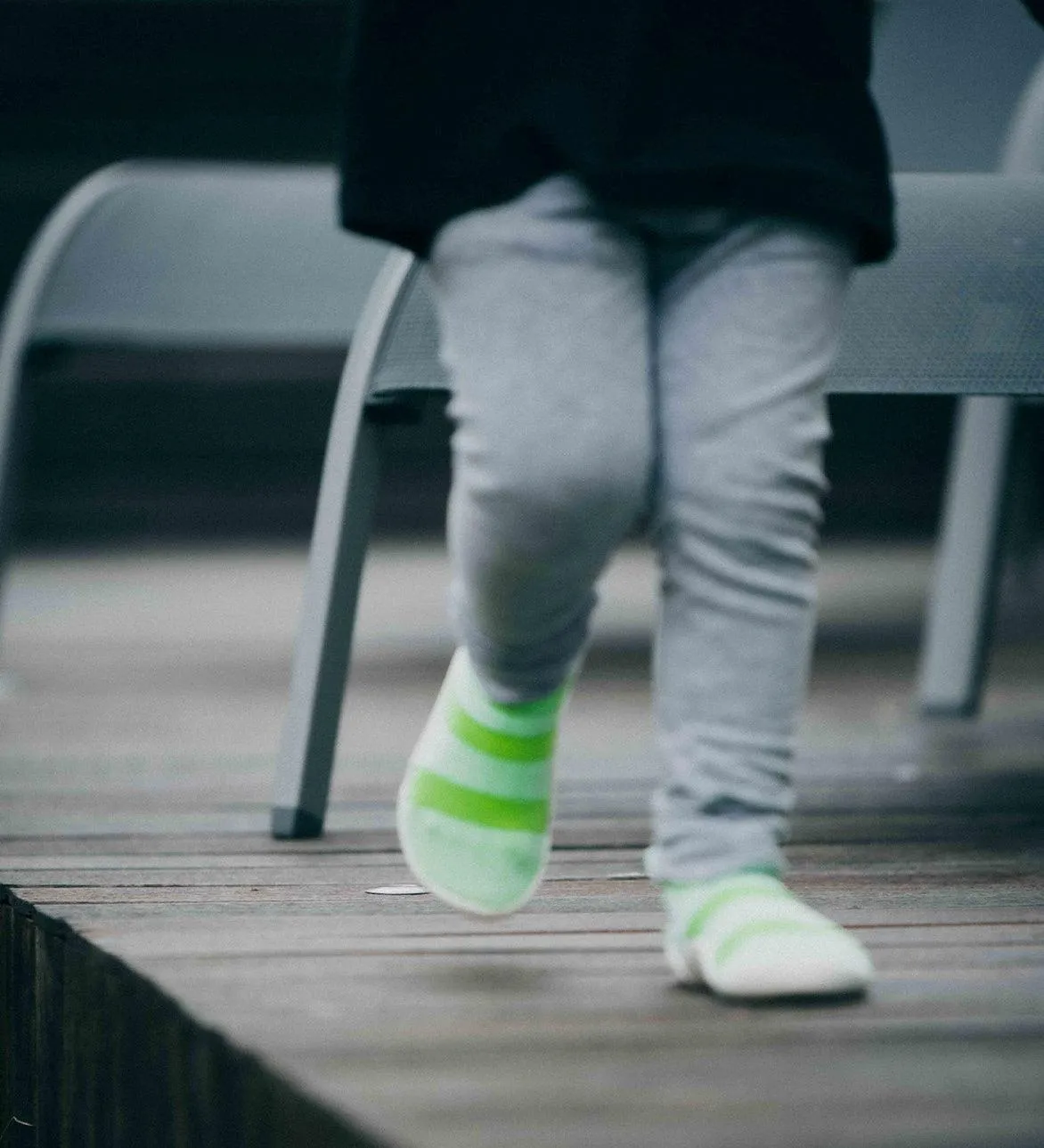 Snuggies Mesh Kid Green Sole White