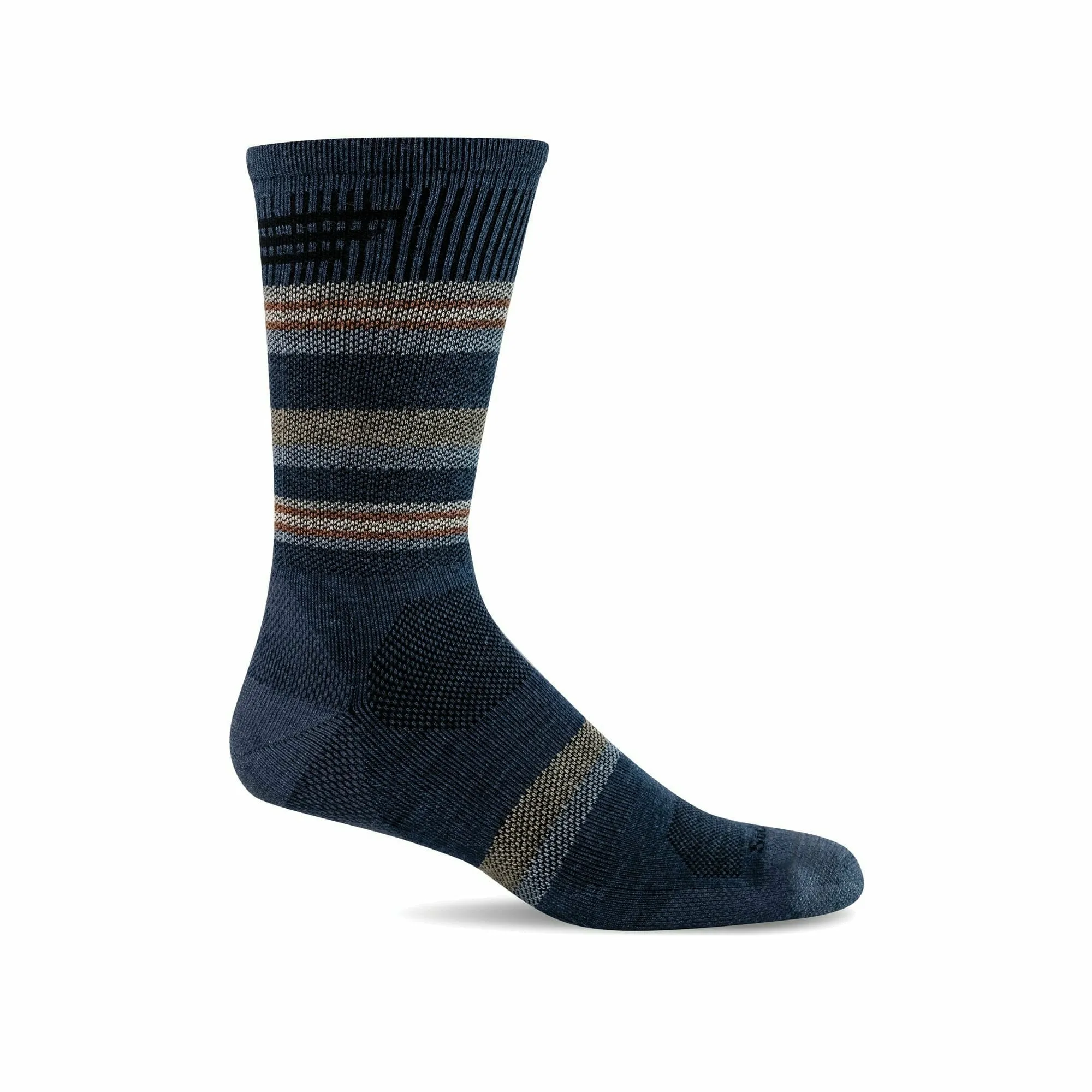 Sockwell Mens Parks Twill Moderate Compression Crew Socks