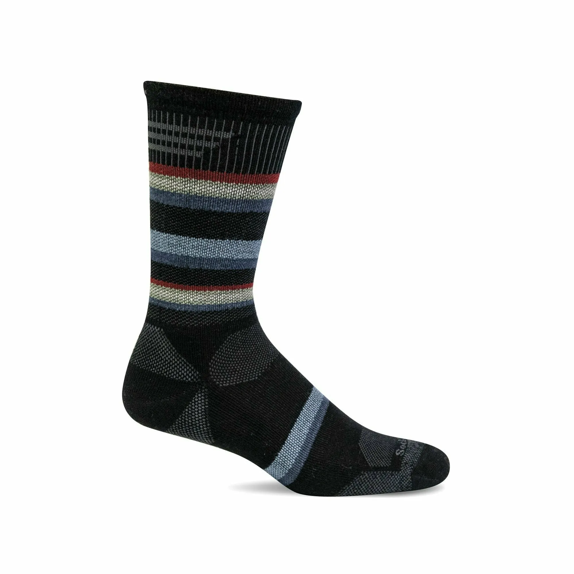 Sockwell Mens Parks Twill Moderate Compression Crew Socks