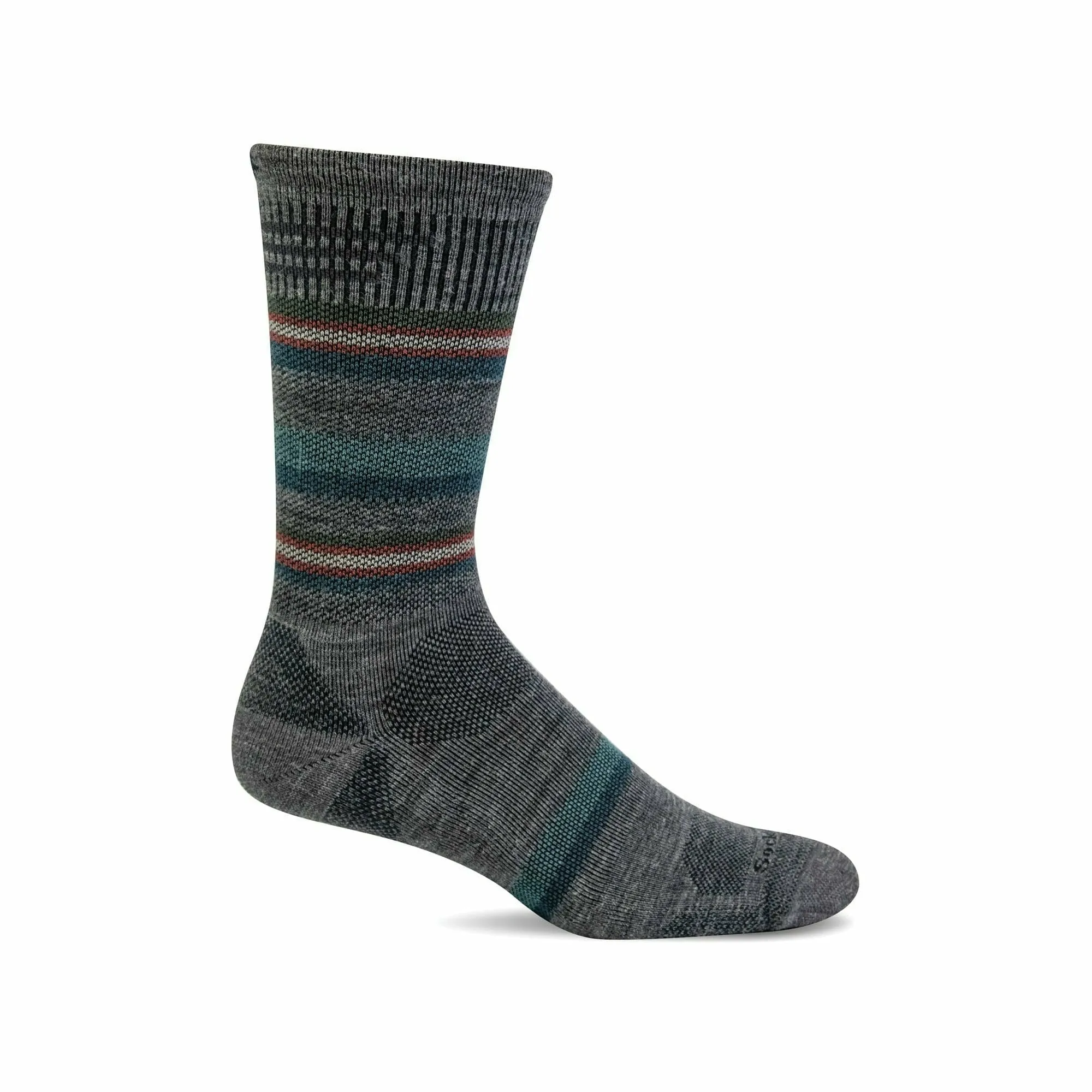 Sockwell Mens Parks Twill Moderate Compression Crew Socks