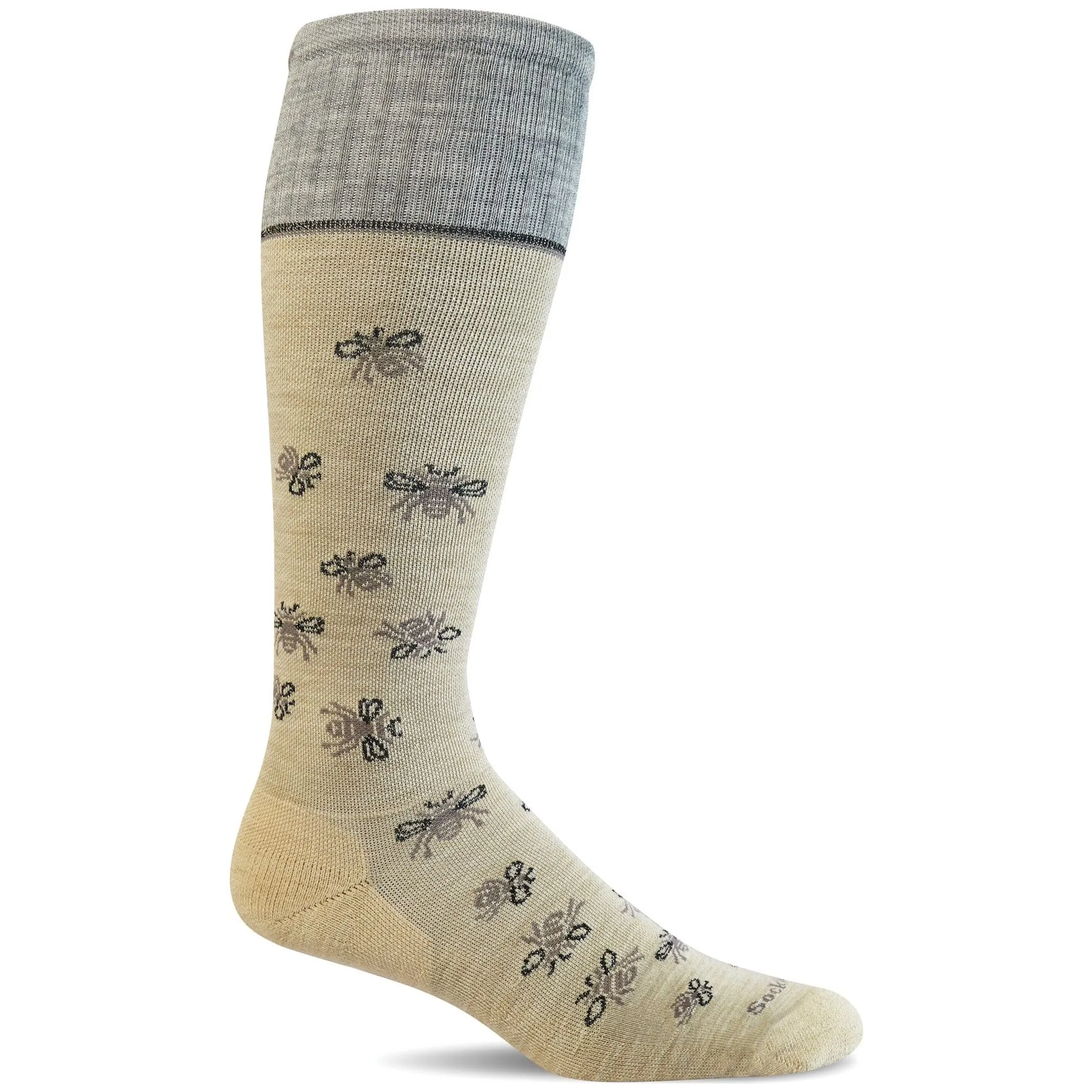 Sockwell Womens Busy Bee Wide Calf Fit Moderate Compression Socks