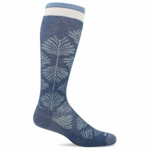 Sockwell Womens Full Floral Wide Calf Fit Moderate Compression Socks