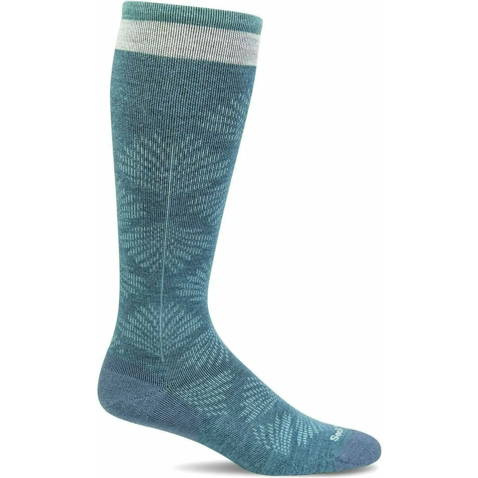 Sockwell Womens Full Floral Wide Calf Fit Moderate Compression Socks