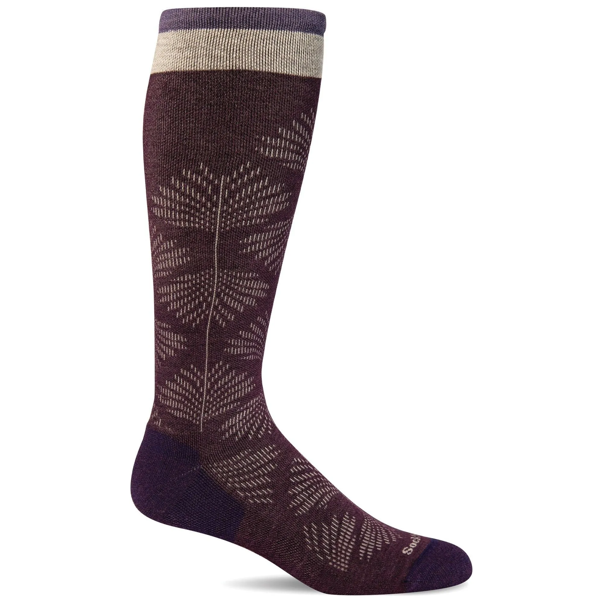 Sockwell Womens Full Floral Wide Calf Fit Moderate Compression Socks