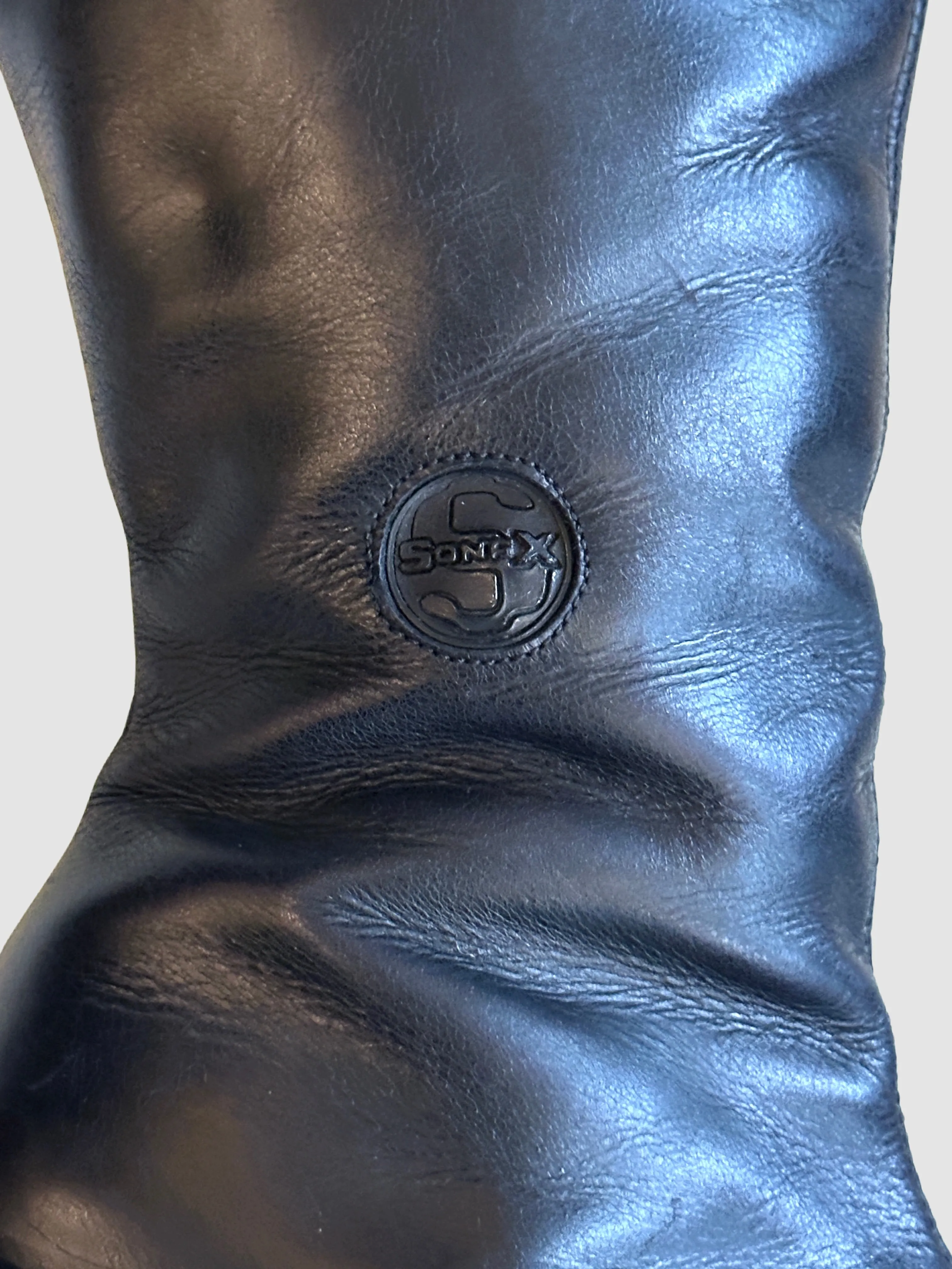 SONAX 90s Black Leather Mega Platform Fitted Boots • Size 8