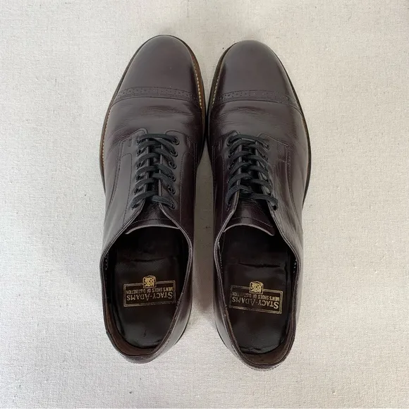 Stacy Adams~Men's Madison Cap Toe Mahogany Oxford~Sz‎ 10.5