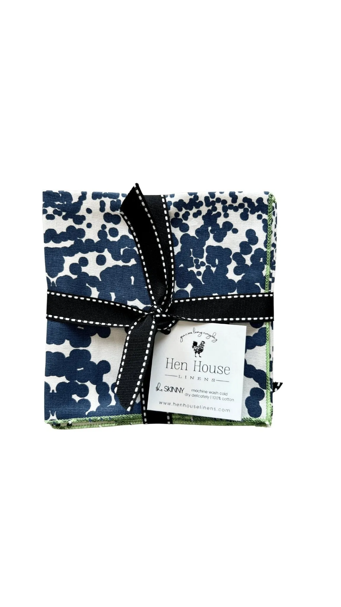 stardust indigo blue printed cloth cocktail napkins