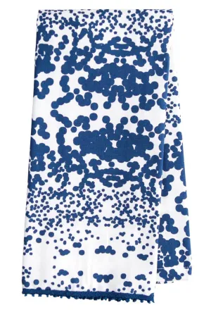 stardust indigo blue printed cloth guest towels