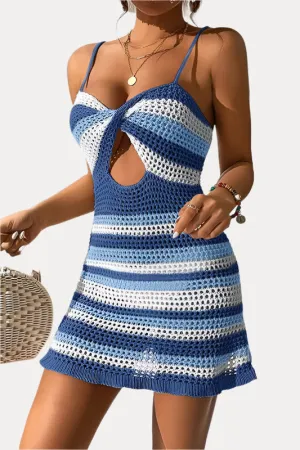 Striped Backless Cover dress