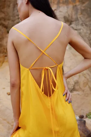 Summer Dress Backless Short Slip-Silk-Skyblue-Fuchsia-Yellow-Kanti Itu 32-Fashion Edit Maya Vana-Ituvana