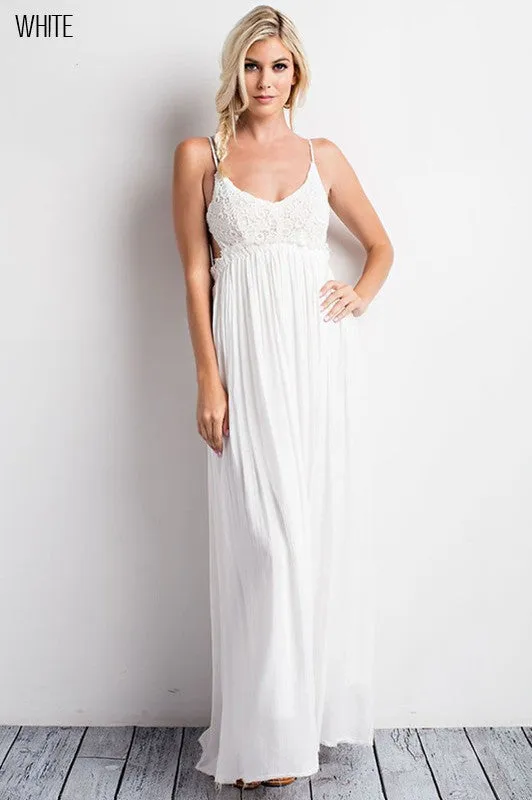 Sunshine Crochet Backless Dress
