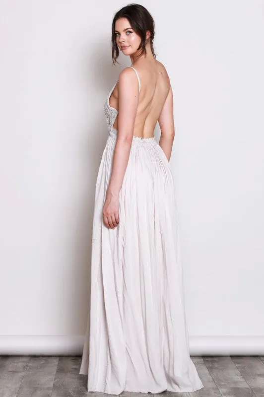 Sunshine Crochet Backless Dress