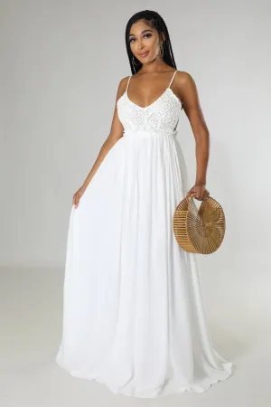 Sunshine Crochet Backless Dress