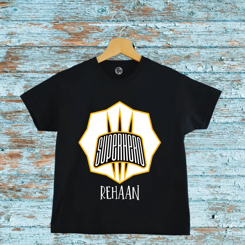 Superhero Name Personalized T-Shirt for Kids