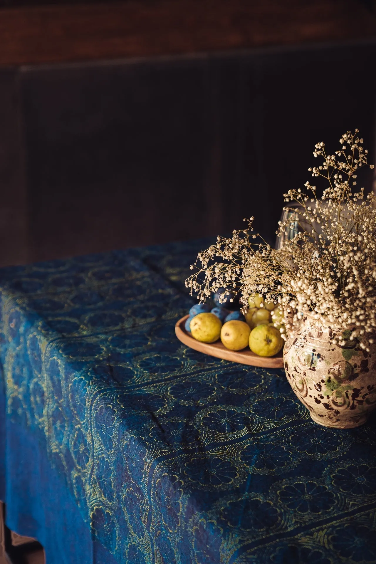 Table Cloth: Antique handwoven Hungarian hemp - TW119
